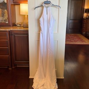 Glow white formal gown.